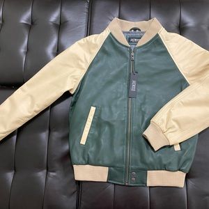 JAKEWOOD Two Tone Lambskin Leather Jacket
